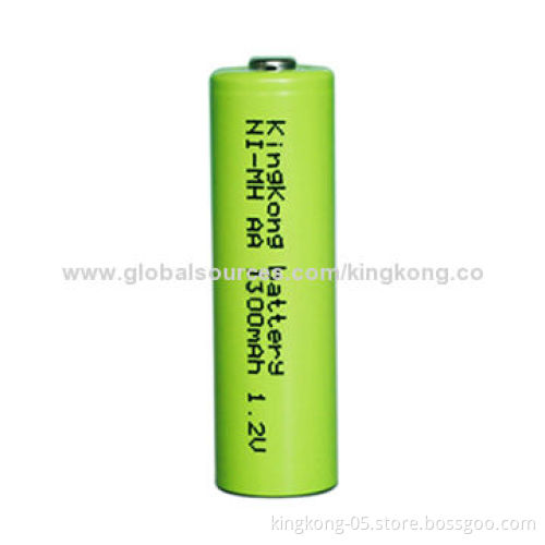 1.2V Rechargeable AA 1,300mAh NiMH Battery, AA Size